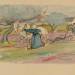 Ploughing in Brittany. Verso: Study of a Woman